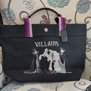 Coach Disney Villains Black Tote Bag